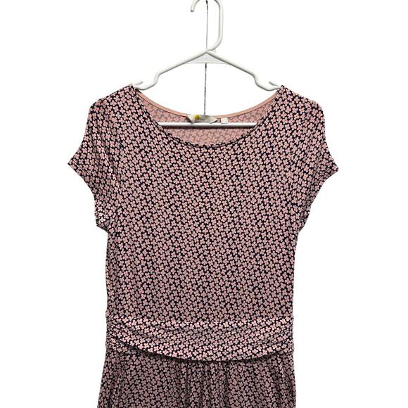 Boden Pink Floral Print Short Sleeve Midi Dress Size 4R - Picture 4 of 11
